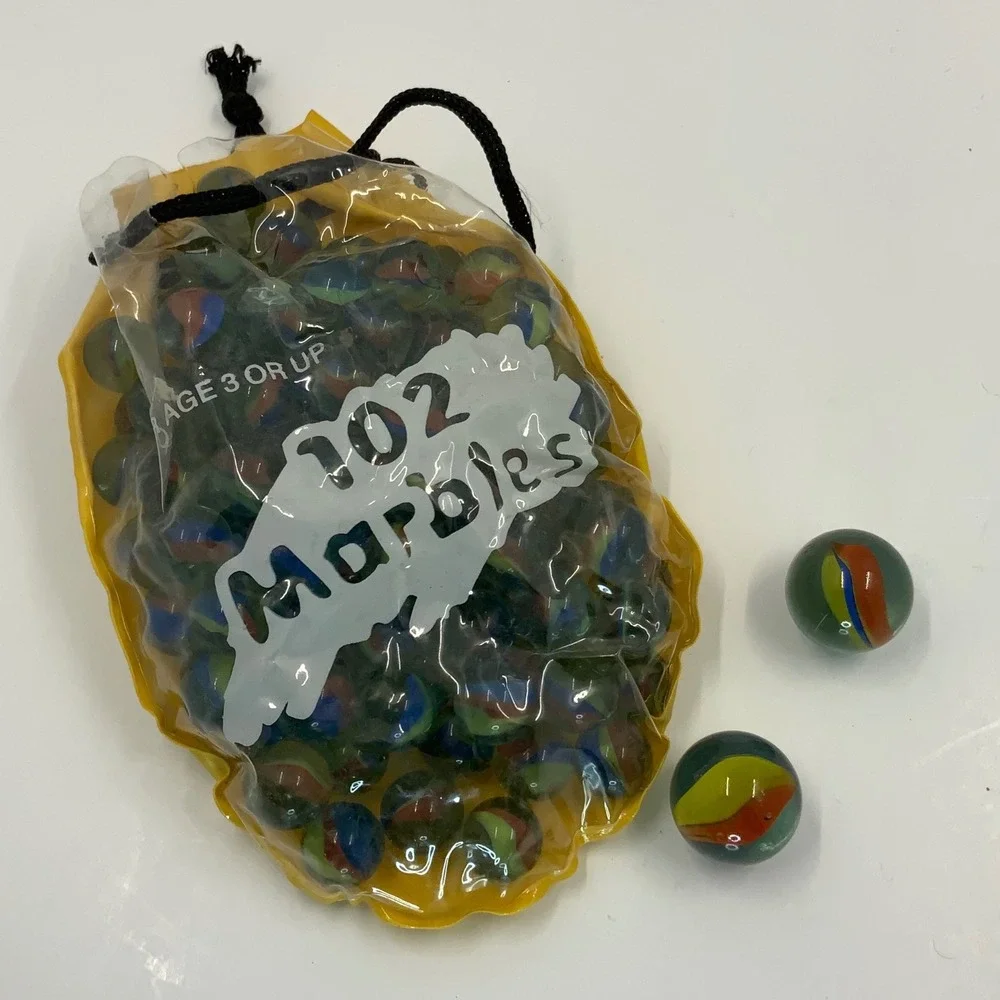 Vintage Unbranded Cat Eye Marbles Glass Multi Color 102 Count Set